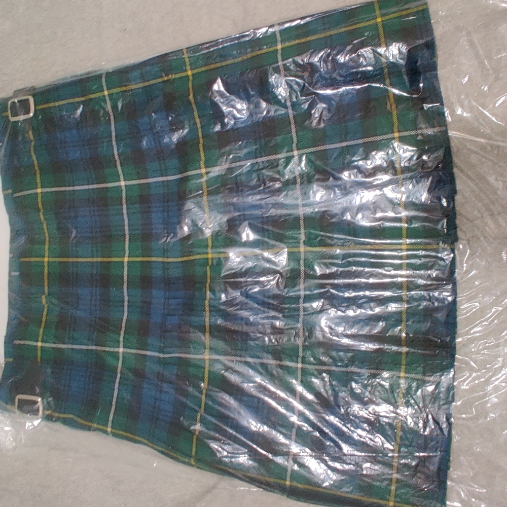 Plaid Blue and Green Women's Skirt